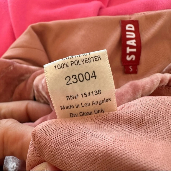 Staud Clothing Pink Velvet Marie Top Small Antique Rose - Picture 11 of 12